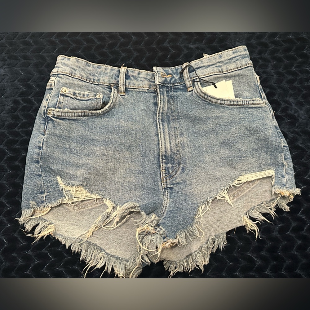 Distress Denim Shorts
